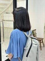 エブリ(evri) 「evri」黒髪　ミディアム　ワンカールボブ　毛先パーマ