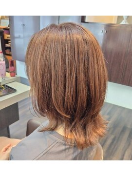 エノモト(ENOMOTO) 外ハネレイヤーマロンベージュ大人可愛い20代30代40代