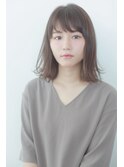 ラフな切りっぱなしボブ似合わせカットウェーブミディアム　大宮