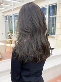 ブリーチなし切りっぱなしボブミディアムレイヤーボブ夏カラー
