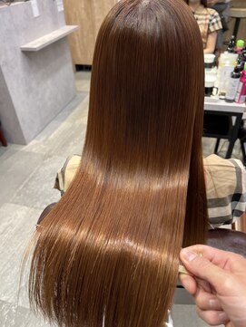 アディクト イースト 東陽町東口(addict EAST) サラ艶になる縮毛矯正＿ライトブラウン＿ロング［東陽町駅］