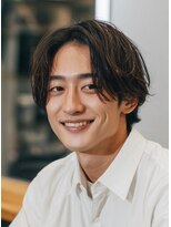 メンズ ルシードスタイル アウラ 松戸市五香(LUCIDO STYLE Aura)&nbsp;メンズミディアムのニュアンスサーフセンターパート/松戸/五香/