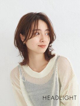 トレドナイン バイ ヘッドライト 溝の口店(toledo9 by HEADLIGHT) 外ハネミディアムレイヤー#シャギーウルフ#ダークアッシュ#韓国