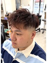 ラフテル(RAFTEL)&nbsp;スキンフェード×レッドカラー【京都/メンズ/キッズカット】