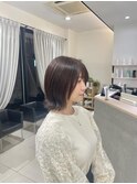 大人可愛いレイヤーボブ×春のトレンドピンクブラウンカラー