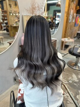 チャプター 問屋町(chapter) ブラックグレージュ韓国ヘア髪質改善ケアブリーチ