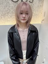 オプス 大名店(Ops)&nbsp;☆春の新定番！ホワイトピンク×ウルフカット