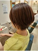 美髪矯正で自然なショートボブ[30代40代50代]