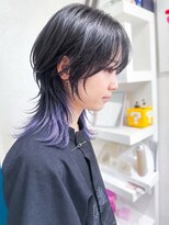 ボックスミコ(Box mico.)&nbsp;黒髪にラベンダーを効かせた、モードなウルフレイヤー