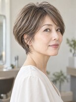 レノマ(renoma) 40代50代 ひし形ショート×絶壁解消グレージュ