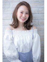 ヘアーアートシフォン 池袋西口店(Hair art chiffon)&nbsp;モードクラシカルの姫カット&ミルクティーカラーセミディ池袋