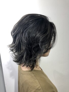 フォーク(FOLK) KASUMI 大人ウルフ×アッシュグレーハイライト　【FOLK 恵比寿】