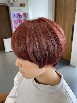 フラッグス(flagS) レッドカラー×マッシュショート