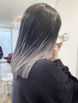 エリマ 調布(elima) グラデーションカラー シルバー グレー バレイヤージュ