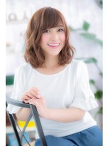 ミック 日暮里店(miq)&nbsp;透明感あるミルクティーブラウン☆フェアリーふわロブヘアb1