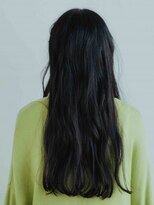 ロッソ ヘアアンドスパ 三郷中央店(Rosso Hair&SPA) ワイドバングの黒髪ロングスタイル