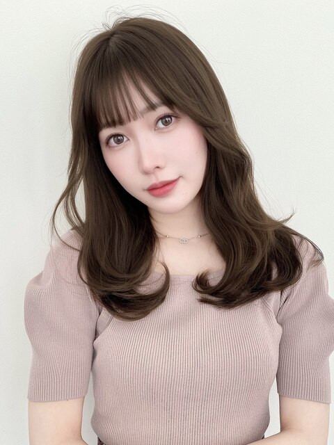 韓国ミディアムレイヤー大人かわいい20代30代40代２WAYバング