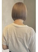 ミルクティーベージュ/ケアブリーチ/ミニボブ