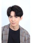 大人のフェザーパーマ ビジネスヘア