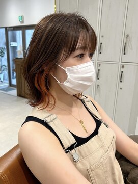 ネイロ 北千住(NeiRo) 小顔ショートボブハイライトカラー大人ショートカット白髪染め