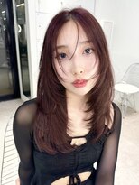 オニキス(ONYX)&nbsp;K06ブリーチ無しワインレッドカラーレイヤーカット