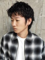 アルフレッド 平針店(alfRed)&nbsp;ツイストスパイラルピンパーマ　ツーブロック　マッシュ　黒髪