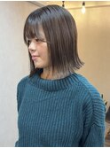 【切りっぱなしボブ】ボブ/立川/縮毛矯正/髪質改善/ストレート