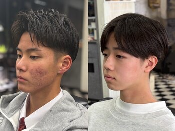 クラウン(CROWN)の写真/【高校生カット＋シェービング3,520円】あなたのなりたいを叶えるお悩み解決サロン◎CROWNにお任せ！