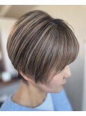 白髪ぼかしハイライト