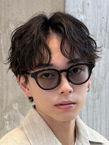 フィフスパーク(fifth PARK)&nbsp;緩め波巻きスパイラルパーマの微分けマッシュ◎