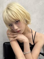 ノアル 大宮店(NOAHL)&nbsp;レイヤーボブ／ブロンド／ブリーチ／ハイトーン　M