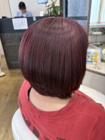 シュヴー 築地(CHEVEUX) 白髪染めに見えない白髪染め×肩上レイヤーボブ