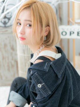 モッズヘア 越谷(mod's hair) ■外国人風カラーワンカール小顔ボブ52-2★越谷10代20代30代