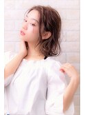 ピンクグレージュボブルフ耳かけショートクールショート小顔ボブ