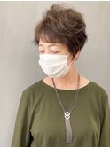 大人抜け感くせ毛ショート _ リバースカール