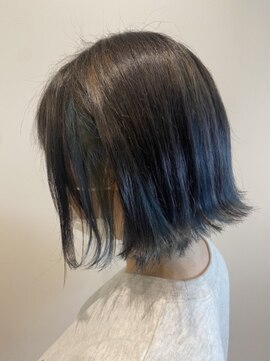 ニシオギ ヴォイス 西荻窪店(nishiogi voice) 髪質改善nishiogi voice西荻窪★イヤリングカラー　ブルー