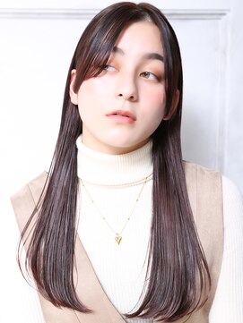 トロン(tronc) 大人可愛い２０代３０代４０代小顔　暗めカラー 胸上 E2