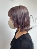 小顔外ハネミディアムアッシュ20代30代40代くびれミディ韓国ヘア