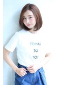 ことりベージュローライト大人かわいい小顔スリークボブ大人ボブ