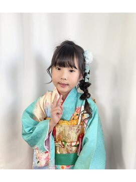 サクラ(SAKURA) 七五三/7歳/着付/ヘアセット/編みおろし/ダウンスタイル/女の子