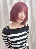 @yuri__up/大人可愛い10代20代30代40代ピンクレイヤーカット