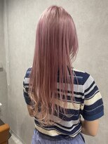 リアイス(Re:ICE) 韓国風ストレートロングくすみピンクケアブリーチダブルカラー