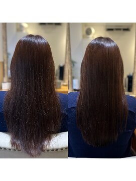 ハッコ(hacco) 艶髪ロング/白髪染め/ストレート/内巻き/ことりベージュ