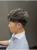 ビジネスツーブロック 束感クロップマッシュショート