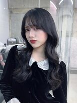 フィヴェント(Fivent)&nbsp;黒髪ボブルフネビージュ小顔ワンレン顔まわり韓国レイヤーカット