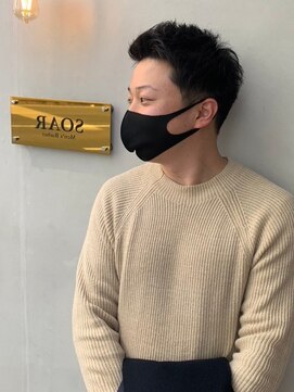 ソアー 新大阪(SOAR) ダークアッシュビジネス爽やか刈上げショートスタイル【新大阪】