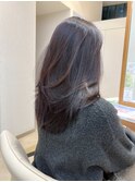 ラベンダーベージュ　レイヤーカット　髪質改善