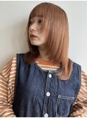 【ウルフヘア】【ウルフカット】【オレンジカラー】
