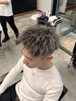 イーラ(era) ホワイトメッシュ縦落ちツイストジェットモヒカン