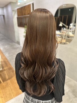 ラブハーツアンドビー(luve heart's And Be×La Chouette) ブリーチなしダブルカラー/brown beige